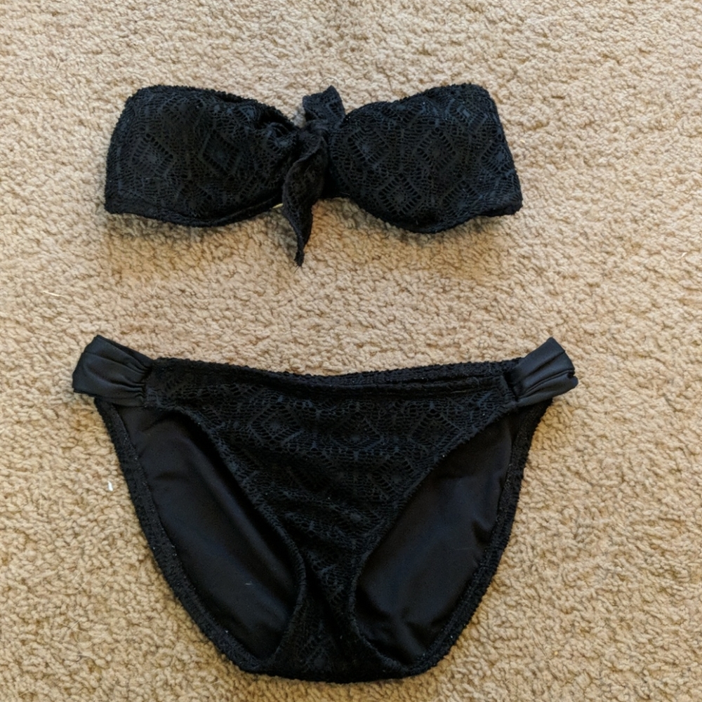 Crochet lace bathing suit